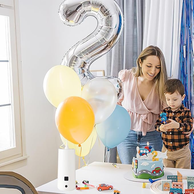 Balloon Pump Electric Air Pump for Balloons Portable Balloon Inflators Blower Machine for Birthday Party Balloon Decorations for Long Animal Twisty Curly Balloon, Foil Balloons(12V 18W)
