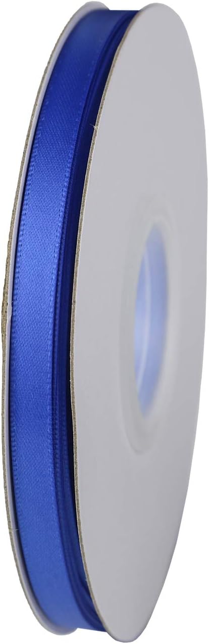 ITIsparkle 1/4" Inch Double Faced Satin Ribbon 50 Yards-Roll Set for Gift Wrapping Scrap Books Party Favor Hair Braids Baby Shower Decoration Floral Arrangement Craft Supplies, Royal Ribbon
