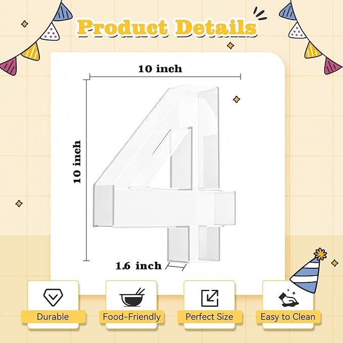 Ledido 10’’ Acrylic Number Charcuterie Board Box, Reusable Fillable Serving Tray for Candy Cake Fruit Snack, Easy-Clean Acrylic Charcuterie Tray for Birthday Anniversary Party Decorations, Number 40