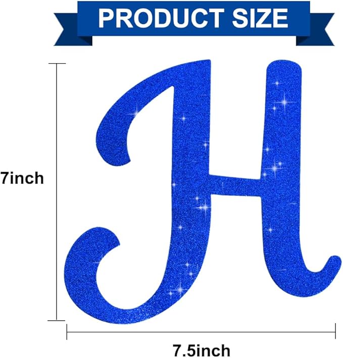 BEISHIDA Happy Birthday Banner - NO DIY,Blue 10Feet Pre-Strung-Glitter Birthday Sign Garland Backdrop Decorations for Women men Party