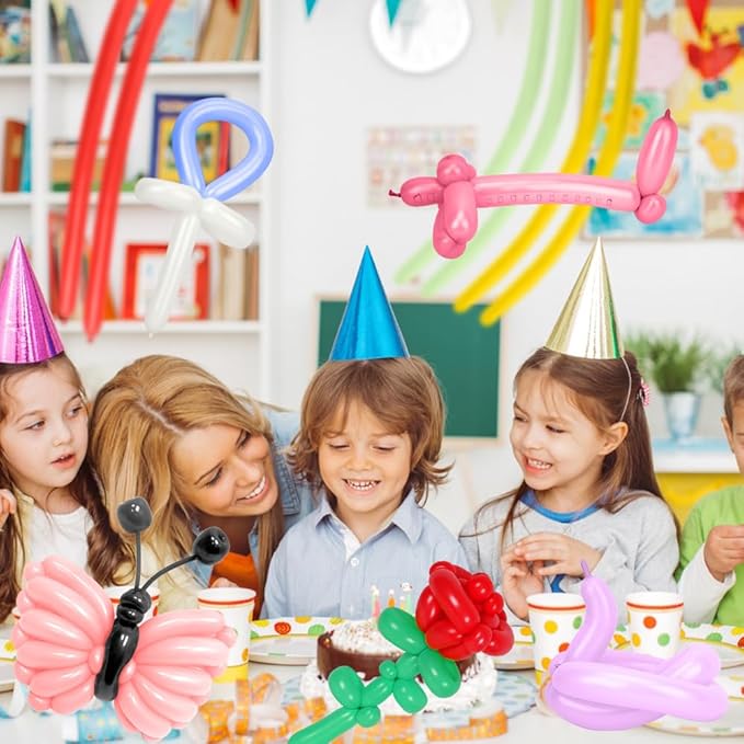 260 Balloons 100 Pcs Matte Colorful Balloon For Birthday Party Long Balloons For Tying Balloon Arch Animals Valentines Day Decorations For Party Decoration