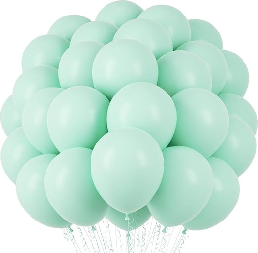Voircoloria Mint Green Balloons, 66pack 12inch Pastel Green Latex Party Balloons for Graduation, Easter, Wedding, Birthday, Bridal Shower, Rainbow Party, Baby Shower, Anniversary Party Decorations