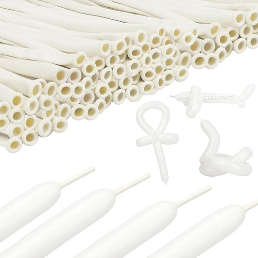 White 100 Pcs 260 Balloons Clear Balloon For Stuffing Long Balloons For Tying Arch Wedding Balloon Animals Birthday Decorations For Girls Happy Anniversary Decorations
