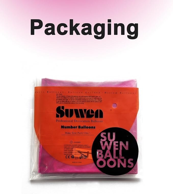 SUWEN 40 Inch Hot Pink Large 9 Number Balloons Big Foil Helium Number Balloons 0-9 Jumbo Happy 9th Mylar Birthday Party Decorations for Girl Anniversary Party Supplies