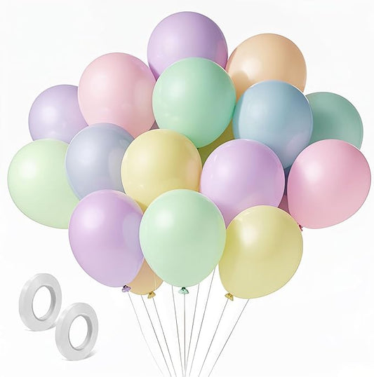 Pastel Balloons Latex Pastel Birthday Decorations 160 Pack 5 inch Round Helium Multicolor Macaron Rainbow Decor for Birthday Rainbow Party Baby Shower Wedding Easter Balloons Decorations
