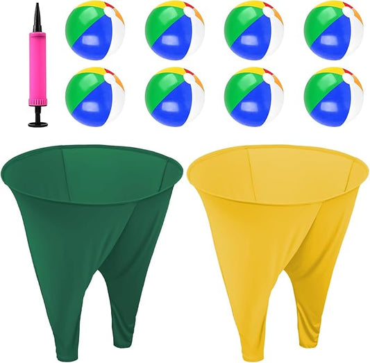 Granny Pants Yard Game Freaky Party Games Pants with Bouncy Balls and Air Pump Oversized Granny Pants Outdoor Game for Adults and Family Interactive Throwing Game for Group Gatherings