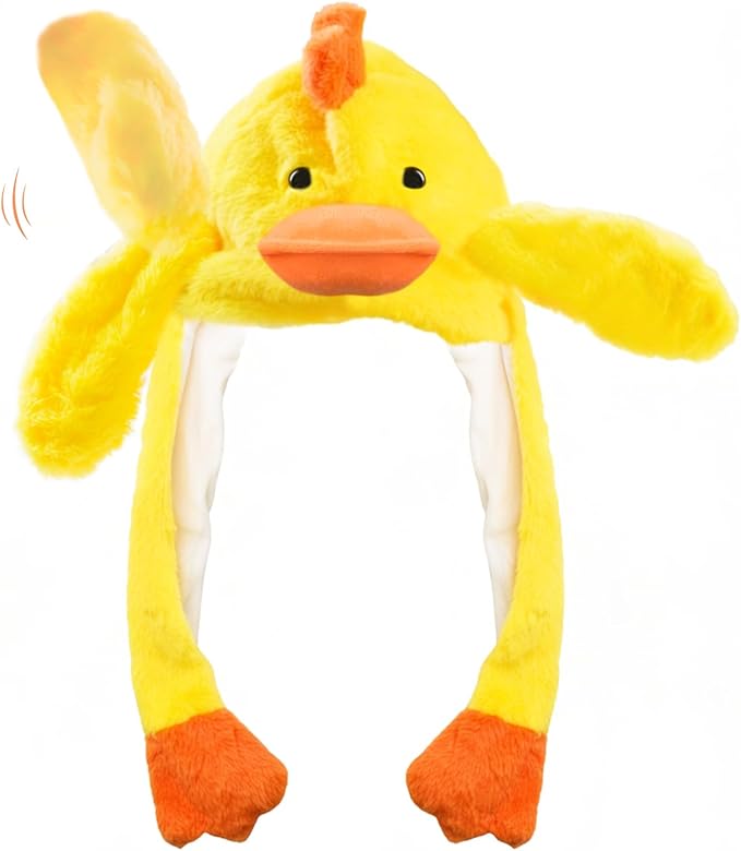 Animal Hat with Funny Plush Moving Ears,Crazy Hats for Kids Holiday Cosplay Easter Dress Up Cute Hat Kids Gift