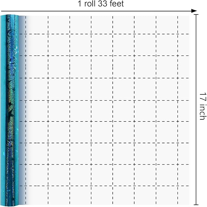 Burymento Blue Wrapping Paper, Metallic Holographic Star Gift Wrap with Shining Design for Birthday, Valentines, Mothers day, Graduation, Wedding, Fathers day, Baby Shower, Christmas (17 IN x 32.8 FT)