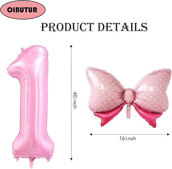 40 inch Number 11 Balloon with Bow Pink Happy Birthday Jumbo Number Balloons for Girls Daughter Birthday Decorations Party Supplies (Pink Number 11)