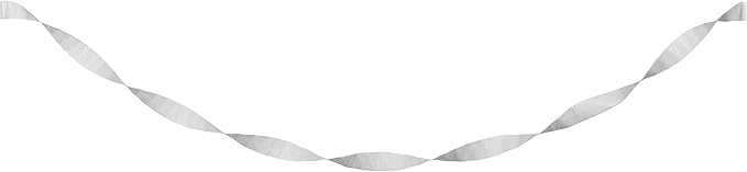 Creative Converting Touch of Color Crepe Paper Streamer Roll, 81-Feet, Shimmering Silver (Pack of 2)