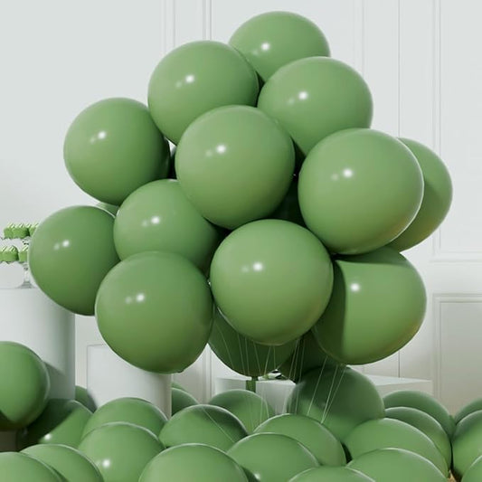 AULE Latex Sage Green Balloons 50 Pcs 12 inch Helium Balloons Happy Birthday Graduation Baby Shower Party Decorations