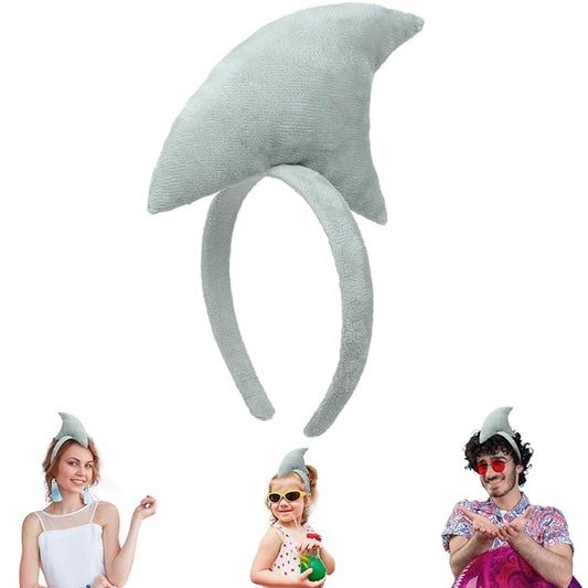 Beviliu Shark Headbands, Animal Headband Shark Fin Headband for Adults Halloween Cosplay, Shark Fin Costume Hat Accessories for Shark Sea Ocean Party Birthday