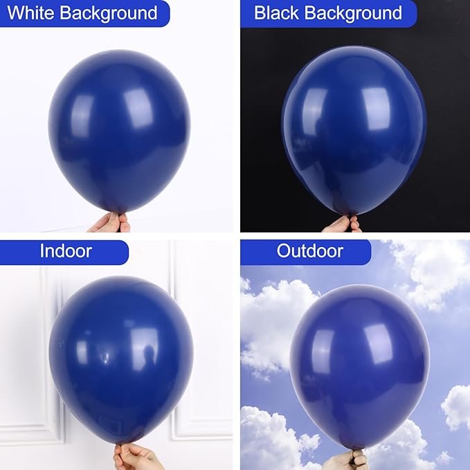 RUBFAC 87pcs Navy Blue Balloons Different Sizes 18 12 10 5 Inches, Premium Party Latex Balloons Arch Kit Garland for Birthday Wedding Graduation Baby Shower Party Decoration