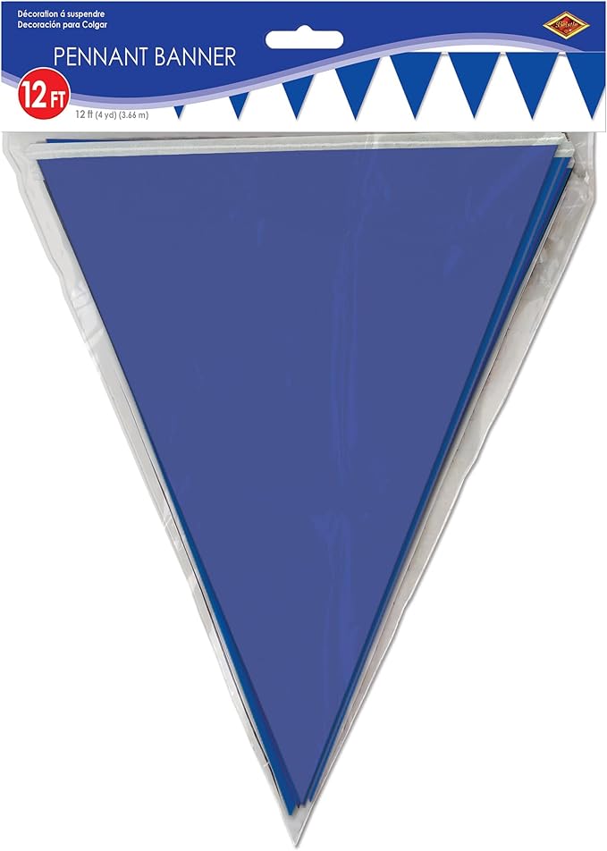Indoor/Outdoor Pennant Banner (blue) Party Accessory (1 count) (1/Pkg)