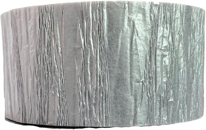 Metallic Silver Crepe Paper Streamers, 290 Feet Total, Made in USA