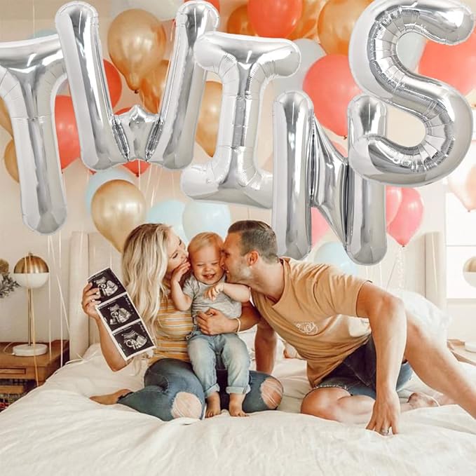TONIFUL 40 Inch Large Silver Letter S Balloons Helium Balloons,Foil Mylar Big Letter Balloons for 2026 New Year Eve Graduation Wedding Baby Shower Birthday Party Anniversary Supplies Decorations
