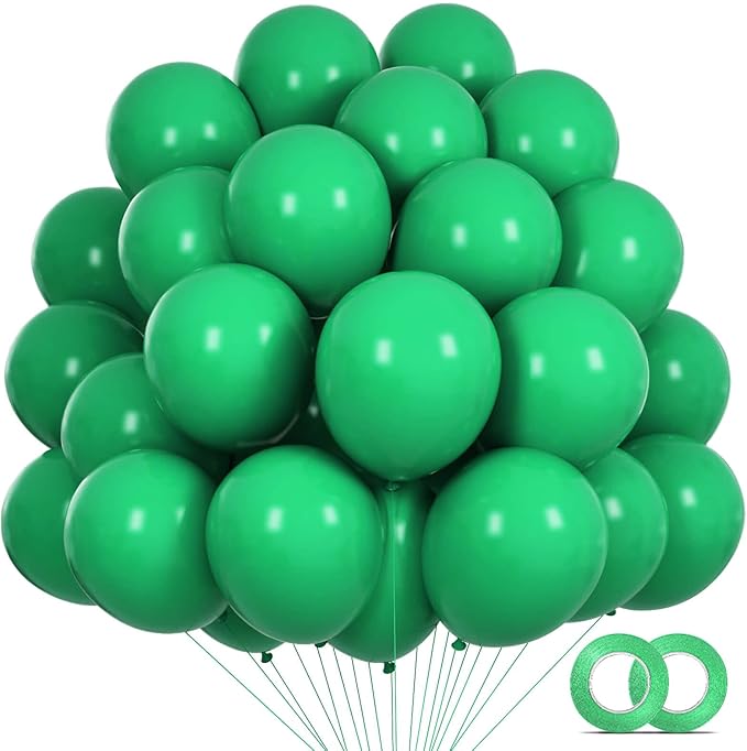 Green Balloons 110Pcs, 5 Inch Small Green Latex Party Balloons, Mini Thick Green Balloons for Birthday Wedding Baby Shower Decorations.