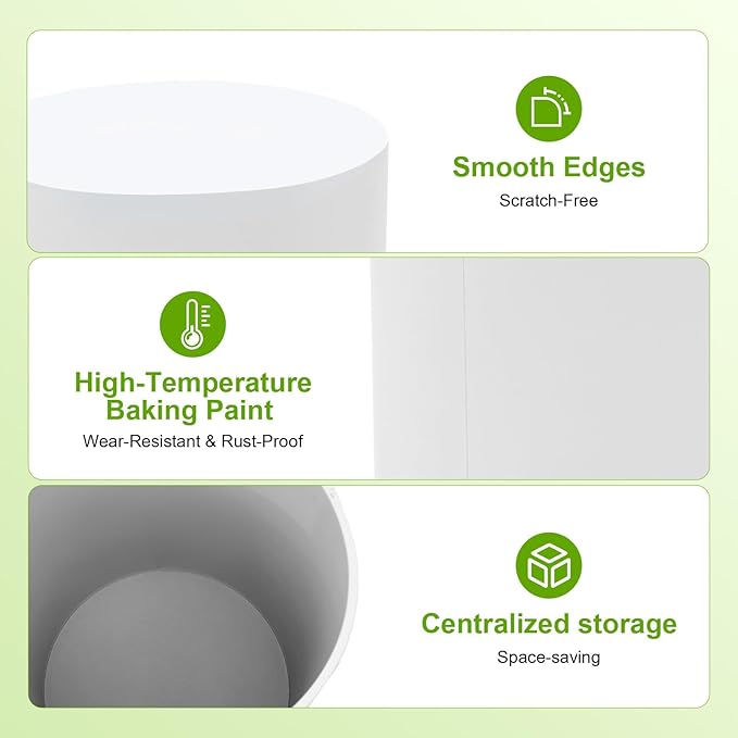 White Cylinder Stands for Party Set of 3 Cylinder Pedestal 3 Sizes(19.68/21.65/23.62Inch) Load Capacity 44-66lbs Pedestal Display for Weddings, Birthday Parties