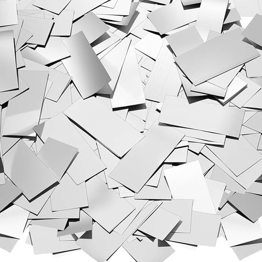 Sumind 1000 Grams Silver Large Metallic Confetti Rose Glitter Throwable Table Scatter Foil Confetti for Wedding Birthday Party Baby Shower Graduation Christmas Celebrations