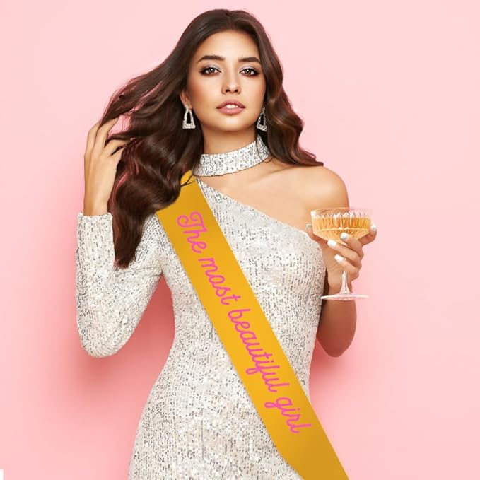 Gold Sash President Sash Bachelorette Party Sashes 4pcs Gold Birthday Sash Senior Sashes Yellow Sash Homecoming Sashes Plain Sash Prom King Sash Queen Sash Blank Sashes To Decorate Retirement Sash
