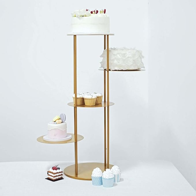 Efavormart 2 Sets of Large Metallic Gold Bird Cage Wedding Centerpiece Table Party Decor All Occasions - 9",13" Tall