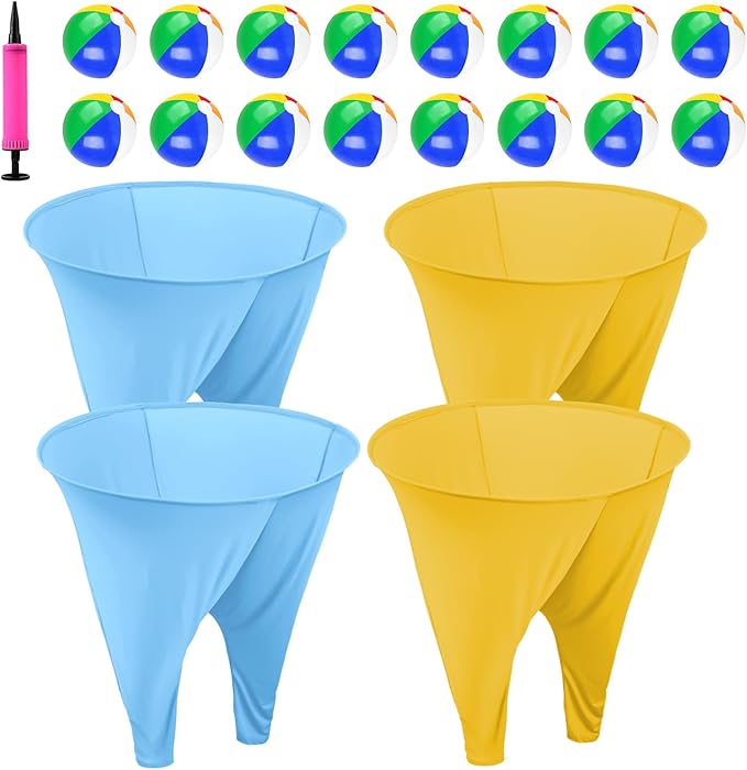 Granny Pants Yard Game Freaky Party Games Pants with Bouncy Balls and Air Pump Oversized Granny Pants Outdoor Game for Adults and Family Interactive Throwing Game for Group Gatherings