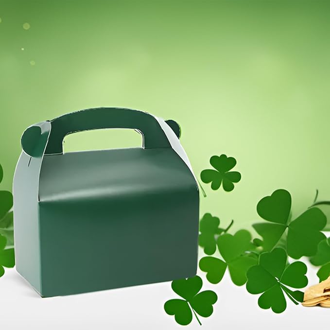 30pcs Dark Green Party Favor Gift Box, Cardboard Treat Box. Perfect for St. Patrick's Day, Birthday or Any Fun Party