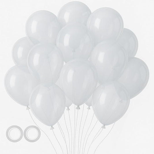 Voircoloria 105pcs Clear Balloons 12inch Party Latex Balloons for Boys Girls Birthday Baby Shower Gender Reveal Wedding Sunflower Party Decorations