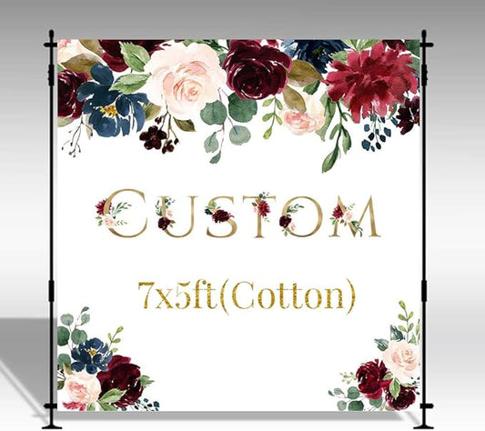 Mocsicka Cotton Customized Backdrop Personalized Graduation Backdrop Class of 2025 for Birthday Baby Shower Weeding Event Party Background Banner (7x5ft)