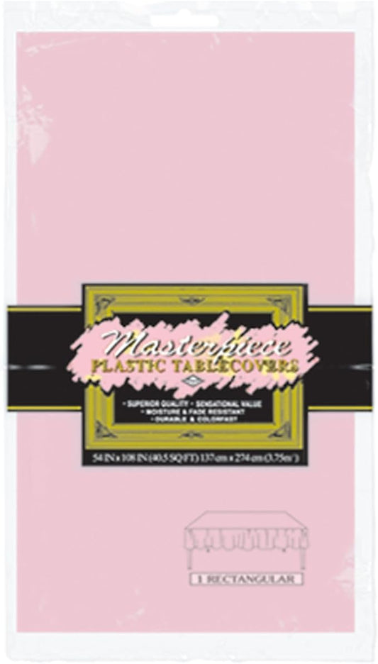Beistle 54-Inch by 108-Inch Rectangular Tablecover, Pink