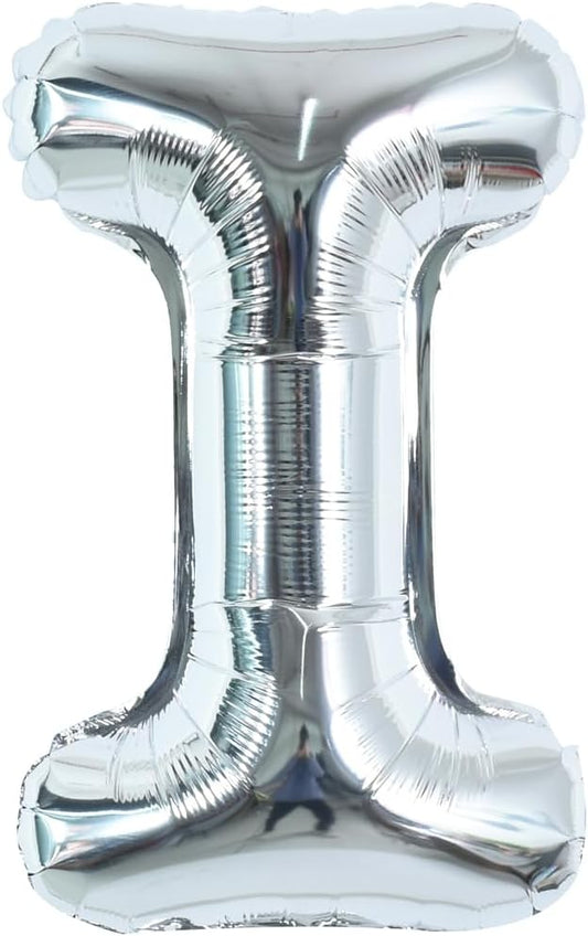 TONIFUL 40 Inch Large Silver Letter I Balloon - Foil Mylar Big Letter for 2026 New Year Eve Graduation Wedding Baby Shower Birthday Party Anniversary Supplies Decorations