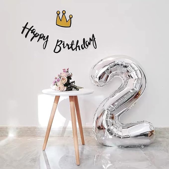 Silver 21 Number Balloons Big Giant Jumbo Large Number 21 Foil Mylar Balloons for Girl Women Men 21st Birthday Party Supplies 21 Anniversary Events Decorations-40 inch