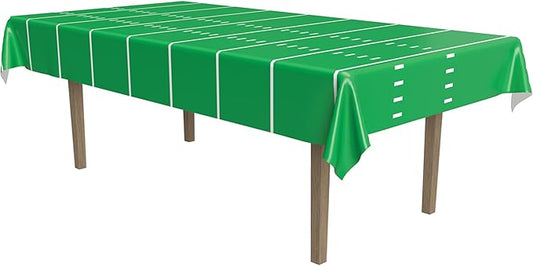 Game Day Football Tablecover Party Accessory (1 count) (1 Pkg) (108"X54")