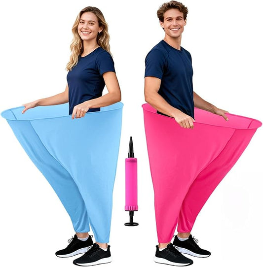 Granny Pants Yard Game Freaky Party Games Pants with Bouncy Balls and Air Pump Oversized Granny Pants Outdoor Game for Adults and Family Interactive Throwing Game for Group Gatherings