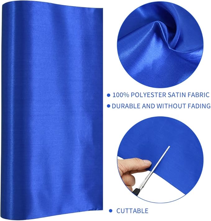 TONIFUL Royal Blue Satin Extra Wide Ribbon - 12 Inch X 11 Yards for Christmas, Weddings, Gift Wrapping & More
