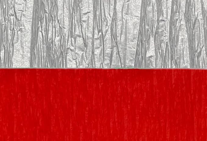 Red and Silver Metallic Crepe Paper Streamers, 4 Rolls Total, Made in USA