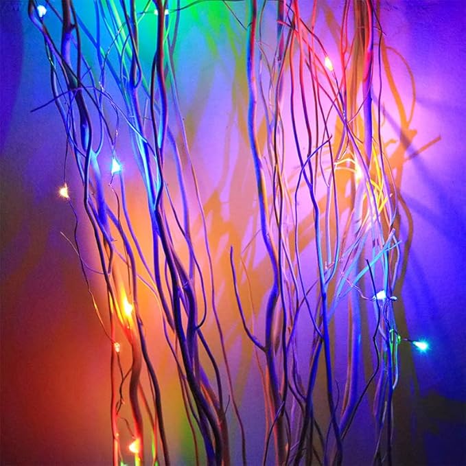 BXROIU Fairy Lights CR2032 Battery Operated,6.6Ft/2Meter 20 LEDs Micro Silver Wire String Lights for Bedroom Christmas Party Wedding Decoration (Multi-Colour, 6 Pack)