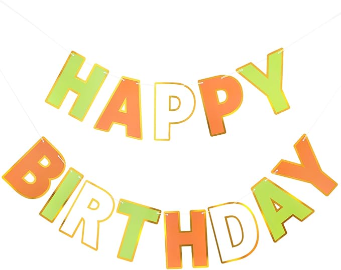 Happy Birthday Banner - 9ft Pre-Strung Happy Birthday Sign for Women, Men, Girls, Boys - No DIY Birthday Decorations & Party Supplies(Tri-Color)