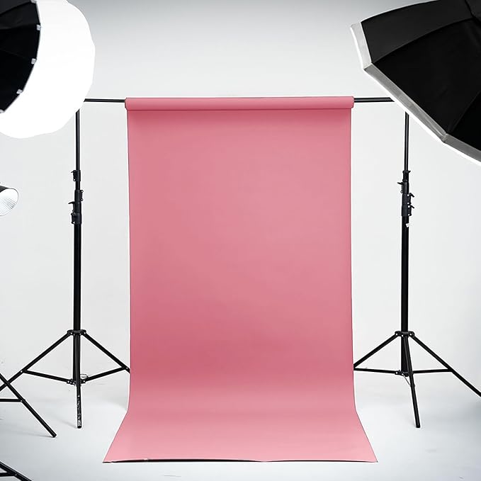 Kate Seamless Paper Backdrop for Photography Solid Pink Backdrop Paper (53''x16.4' Baby Pink)