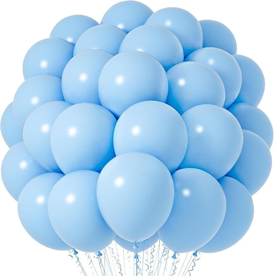 Voircoloria Light Blue Balloons, 66pack 12inch Baby Blue Latex Party Balloons for Boys Girls Birthday Party, Baby Shower, Wedding, Gender Reveal, Baby Shower, Anniversary Party Decorations