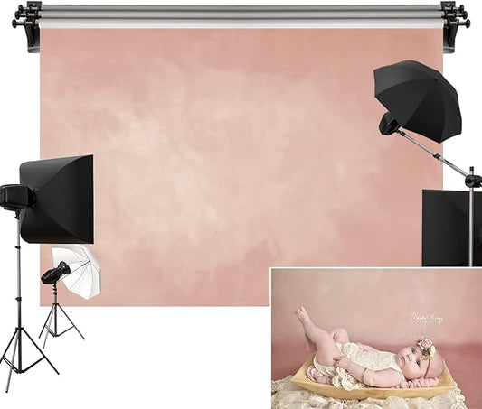 Kate 7x5ft/2.2m(W) x1.5m(H) Pink Texture Backdrop for Photoshoot Seamless Portrait Headshot Background Photo Video Studio Props