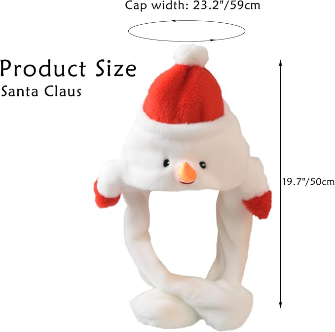 Animal Hat with Funny Plush Moving Ears,Crazy Hats for Kids Holiday Cosplay Easter Dress Up Cute Hat Kids Gift