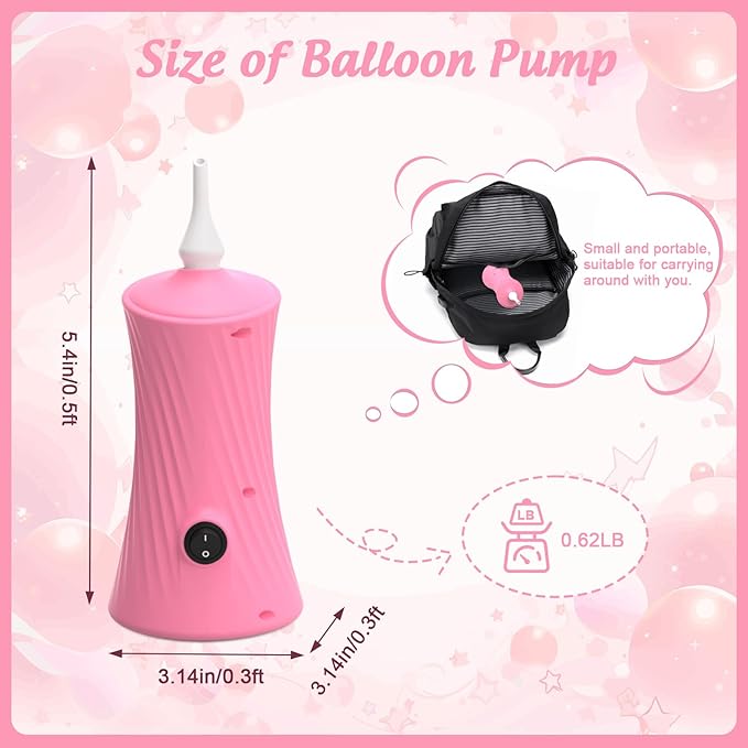 Balloon Pump Electric Air Pump for Long Balloon Inflator Blower Machine for Birthday Party Celebration Balloons Decorations for Twisty Animal Balloons