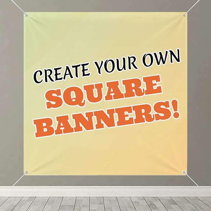 Custom Banners and Signs Customize Outdoor with Picture Photo Logo Text Personalized Horizontal Banner for Business Parties Birthday Graduation Wedding Christmas 3'x3'