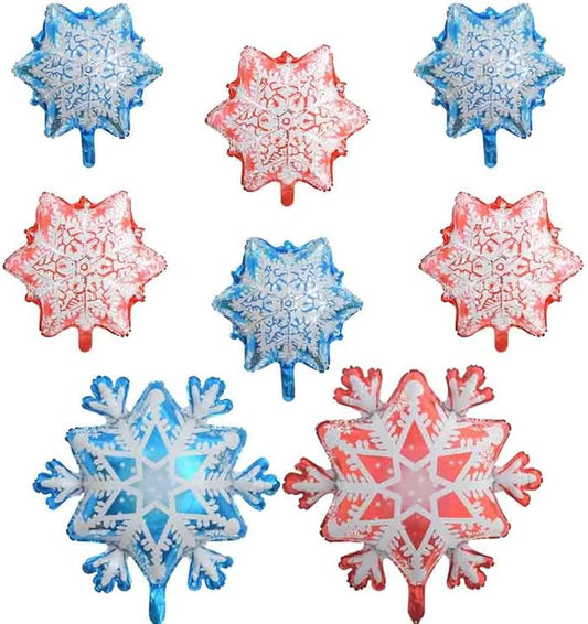 Snowflake Foil Christmas Balloons Kit - Xmas Balloons Set for Christmas-Themed Party & Birthday Party Supplies
