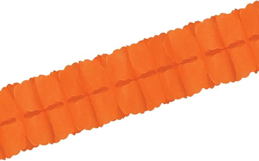 Beistle Tissue Paper Leaf Garland, 4.5" x 12', Orange
