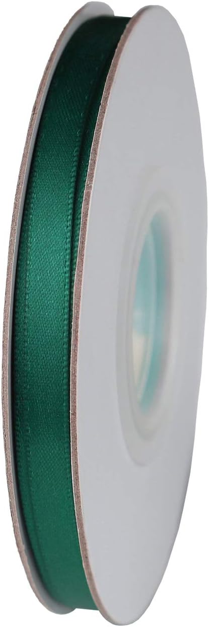 ITIsparkle 1/4" Inch Double Faced Satin Ribbon 50 Yards-Roll Set for Gift Wrapping Scrap Books Party Favor Hair Braids Baby Shower Decoration Floral Arrangement Craft Supplies, Teal Ribbon