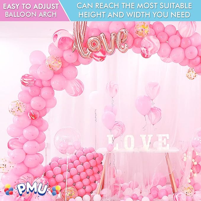 Balloon Arch - Frame for Graduations, Weddings, Anniversaries, and Birthday Party Decorations - Perfect for Kids’ Schools and Colleges- White Pkg/3