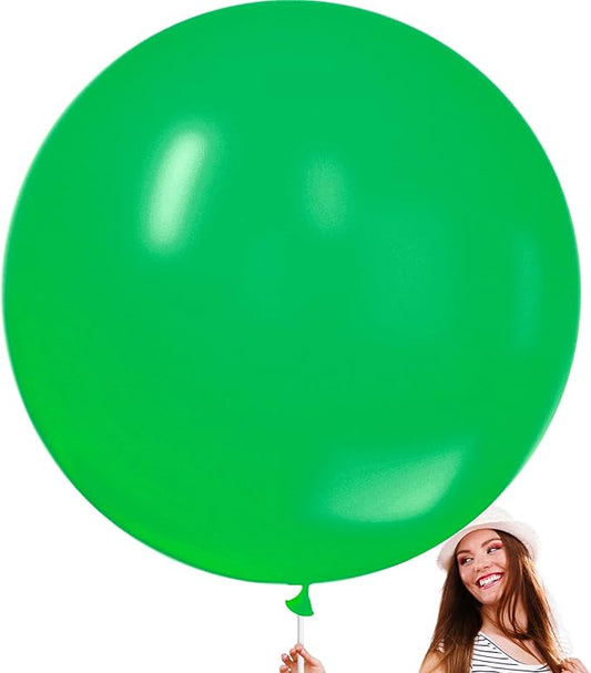 PartyWoo Green Balloons 4pcs 36 Inch Green Latex Helium Balloons for Birthday Baby Shower Graduation Engagement Wedding Dinosaur Jungle Golf Football Baseball Theme Party Decorations Green-Y24