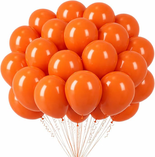 Voircoloria 66pcs Orange Balloons 12inch Burnt Orange Latex Party Balloons for Thanksgiving Day, Fall Theme Party, Wedding, Birthday, Halloween, Baby Shower, Anniversary Party Decorations